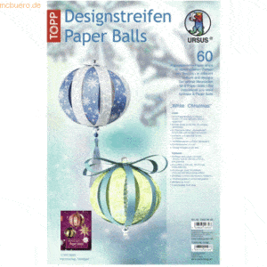 Ludwig Bähr Bastelset Designstreifen Paper Balls White Christmas