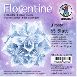 Ludwig Bähr Faltblätter Florentine Frosty 10x10cm