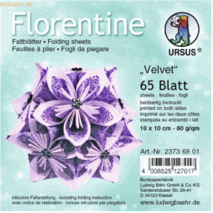 Ludwig Bähr Faltblätter Florentine Velvet 10x10cm