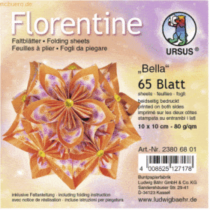 Ludwig Bähr Faltblätter Florentine Bella 10x10cm