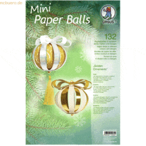 Ludwig Bähr Bastelset Mini Paper Balls Golden Ornaments