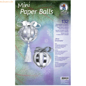 Ludwig Bähr Bastelset Mini Paper Balls Silver Ornaments