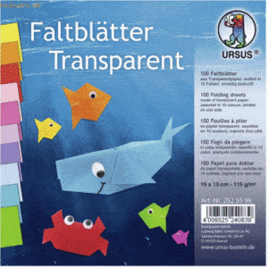 Ludwig Bähr Faltblätter 'Transparentpapier' 15x15cm 115g/qm VE=100 Bla