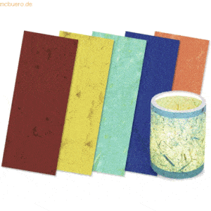 Ludwig Bähr Laternenzuschnitte Bananenpapier 20x50cm sortiert 5 Farben