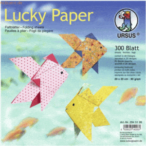 Ludwig Bähr Faltblätter Lucky Paper 80g/qm 20x20cm 20 Designs VE=300 B