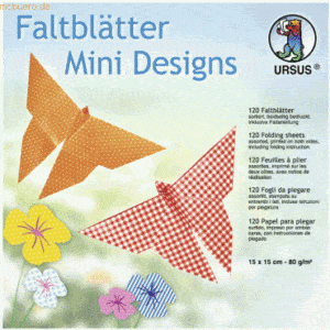 Ludwig Bähr Faltblätter Mini Designs 80g/qm 15x15cm 30 Designs VE=120
