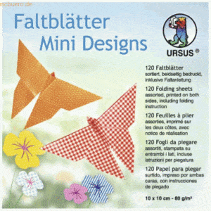 Ludwig Bähr Faltblätter 10x10cm 80g/qm VE=120 Blatt 'Mini-Designs' Mot