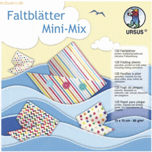 Ludwig Bähr Faltblätter 15x15cm 80g/qm VE=120 Blatt 'Mini-Mix' Motive