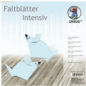 Ludwig Bähr Faltblätter Intensiv Uni 20x20cm VE=100 Blatt hellblau
