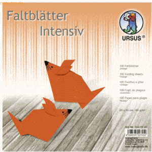 Ludwig Bähr Faltblätter Intensiv Uni 20x20cm VE=100 Blatt orange