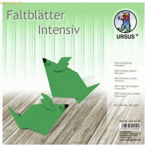 Ludwig Bähr Faltblätter Intensiv Uni 20x20cm VE=100 Blatt dunkelgrün