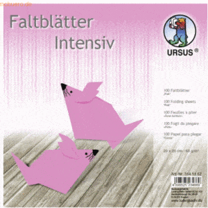 Ludwig Bähr Faltblätter Intensiv Uni 20x20cm VE=100 Blatt pink