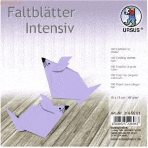 Ludwig Bähr Faltblätter Intensiv Uni 15x15cm VE=100 Blatt flieder