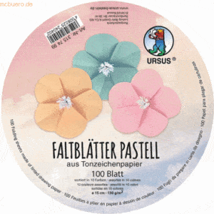 Ludwig Bähr Tonzeichenpapier-Faltblätter 'Pastell' Durchmesser 15cm 13