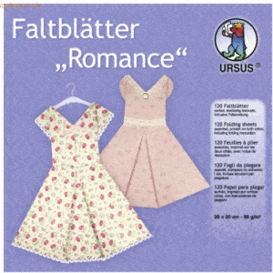 Ludwig Bähr Faltblätter Romance 80g/qm 20x20cm VE=120 Blatt 10 Motive