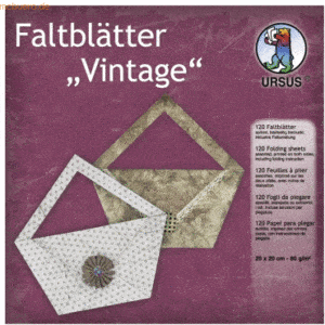 Ludwig Bähr Faltblätter Vintage 80g/qm 20x20cm VE=120 Blatt 10 Motive