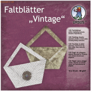 Ludwig Bähr Faltblätter Vintage 80g/qm 15x15cm VE=120 Blatt 10 Motive