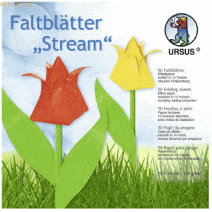 Ludwig Bähr Faltblätter Stream 120g/qm 15x15cm VE=50 Blatt 10 Farben