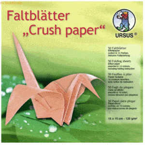 Ludwig Bähr Faltblätter Crush Paper 120g/qm 15x15cm VE=50 Blatt 10 Far