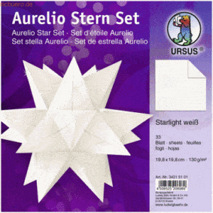 Ludwig Bähr Faltblätter Aurelio Stern Starlight 120g/qm hochweiß 19