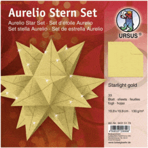 Ludwig Bähr Faltblätter Aurelio stern Starlight 120g/qm gold matt19