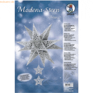 Ludwig Bähr Bastelset Modena-Stern Stars 230g/qm A4 silber
