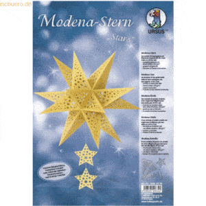Ludwig Bähr Bastelset Modena-Stern Stars 200g/qm A4 gold
