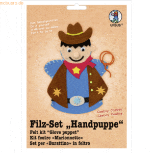 Ludwig Bähr Filz-Set Handpuppe Cowboy