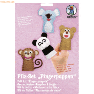 Ludwig Bähr Filz-Set Fingerpuppen Zoo-Tiere