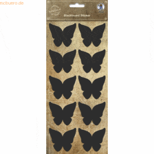 5 x Ludwig Bähr Blackboard Sticker Schmetterling