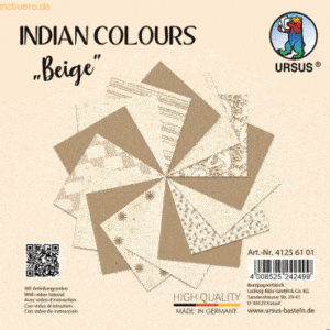 5 x Ludwig Bähr Naturpapier Indian Colours 13