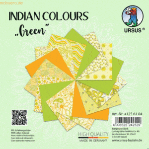 5 x Ludwig Bähr Naturpapier Indian Colours 13