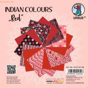 5 x Ludwig Bähr Naturpapier Indian Colours 13