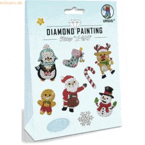 5 x Ludwig Bähr Diamond Painting Sticker 'X-mas'