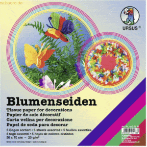 10 x Ludwig Bähr Blumenseide 20g/qm 50x70cm VE=5 Bogen sortiert (2)