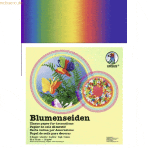 10 x Ludwig Bähr Regenbogen-Blumenseide 20g/qm 50x70cm VE=5 Bogen sort