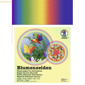 10 x Ludwig Bähr Regenbogen-Blumenseide 20g/qm 50x70cm VE=25 Bogen sor