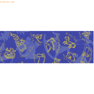5 x Ludwig Bähr Transparentpapier 115g/qm A4 VE=5 Blatt Christmas blau