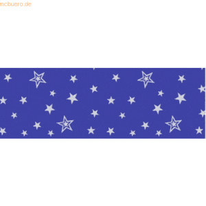 10 x Ludwig Bähr Transparentpapier 115g/qm 50x61cm Silver Stars blau