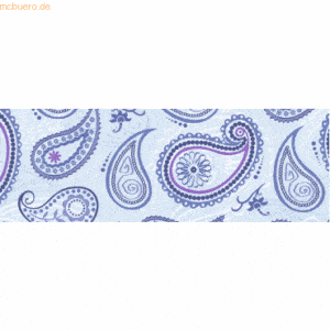 5 x Ludwig Bähr Transparentpapier Rolle 115g/qm 50x61cm Paisley blau