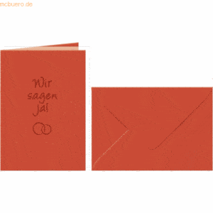 Ludwig Bähr Doppelkarte A6 gelasert + Kuvert VE=5 Sets Wir sagen ja ru