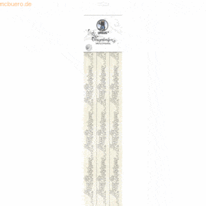 Ludwig Bähr Designstreifen gelaser 'Merry Christmas' creme