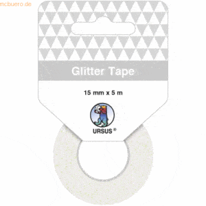 5 x Ludwig Bähr Glitter Tape 15mmx5m weiß