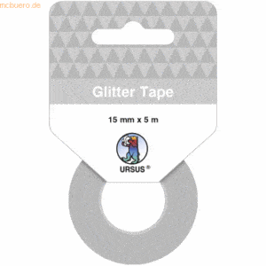 5 x Ludwig Bähr Glitter Tape 15mmx5m silber