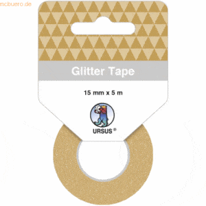 5 x Ludwig Bähr Glitter Tape 15mmx5m champagner