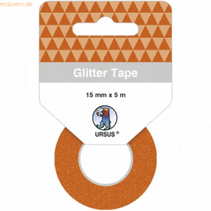 5 x Ludwig Bähr Glitter Tape 15mmx5m kupfer