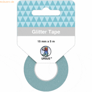 5 x Ludwig Bähr Glitter Tape 15mmx5m himmelblau