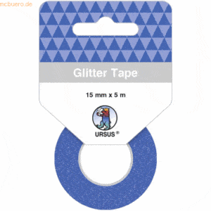 5 x Ludwig Bähr Glitter Tape 15mmx5m Königsblau