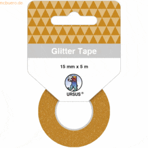 5 x Ludwig Bähr Glitter Tape 15mmx5m bronze