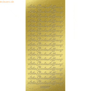 5 x Ludwig Bähr Kreativsticker 10x23cm Motiv 115 VE=1 Stück gold